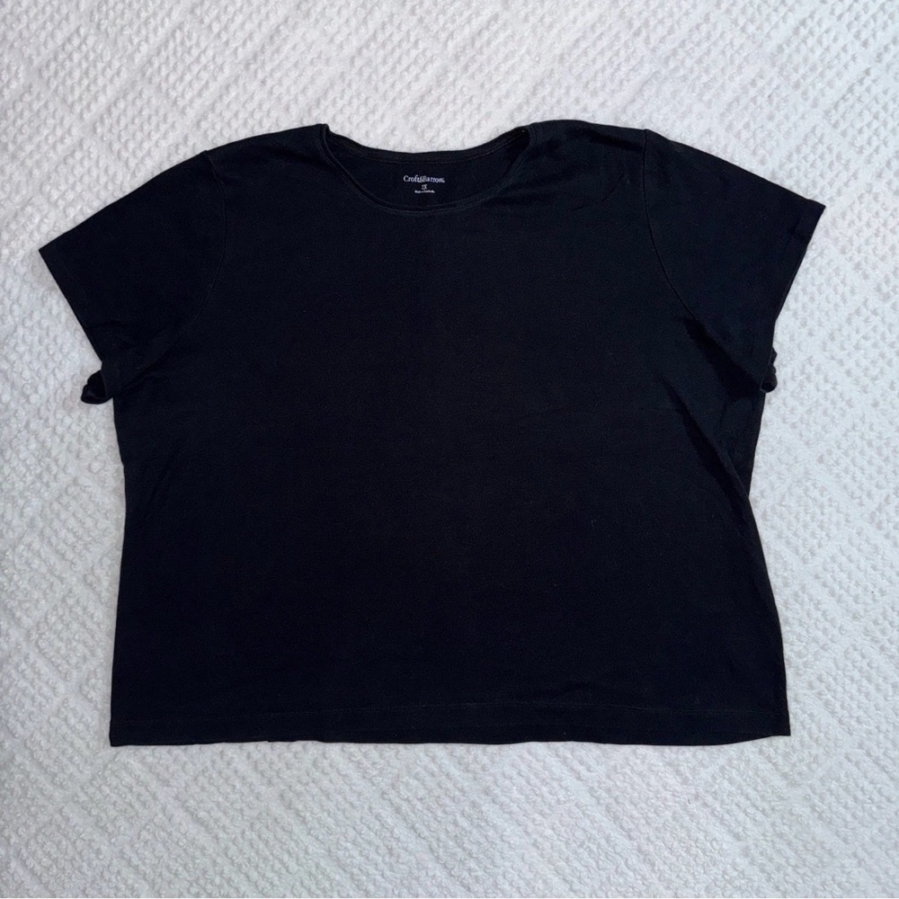 Women’s Croft & Barrow US 2X Black Classic Everyday Tee